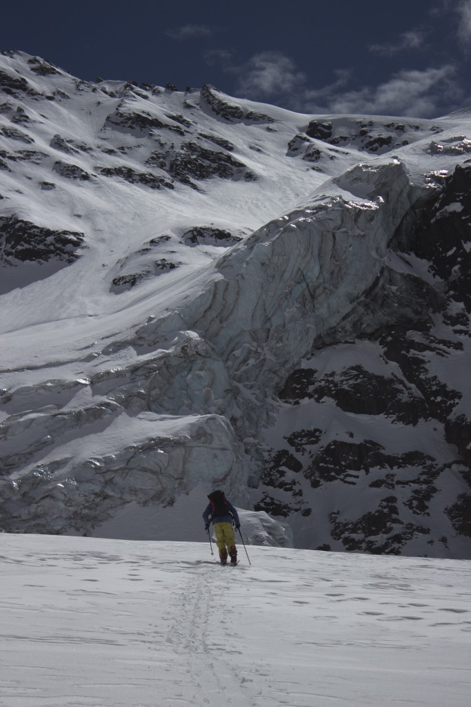 splitboarding in Cajon de Maipo